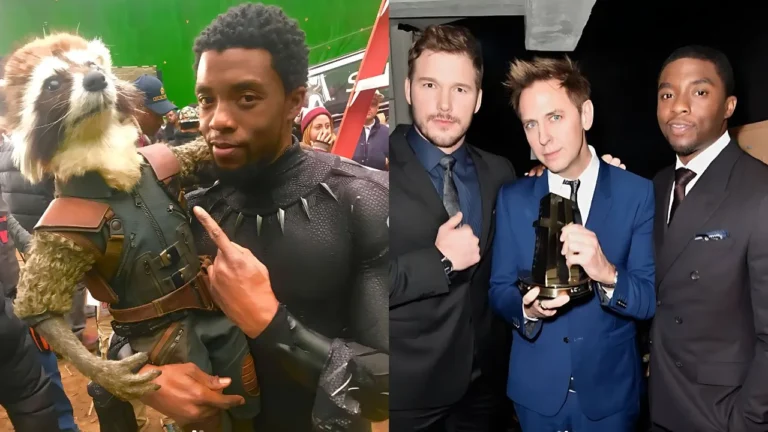 Chadwick Boseman with James Gunn