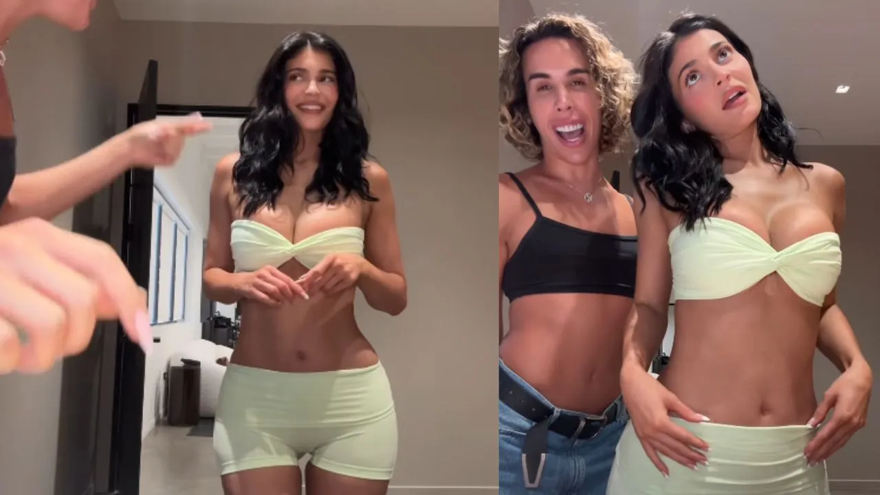 Kyle Jenner with her friend
