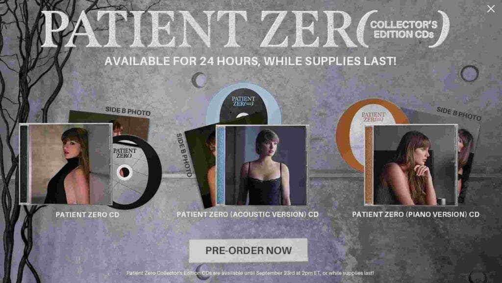 Taylor Swift Announces &ldquo;Patient Zero&rdquo;: Release Date, Collector CDs, Easter Eggs & Everything We Know